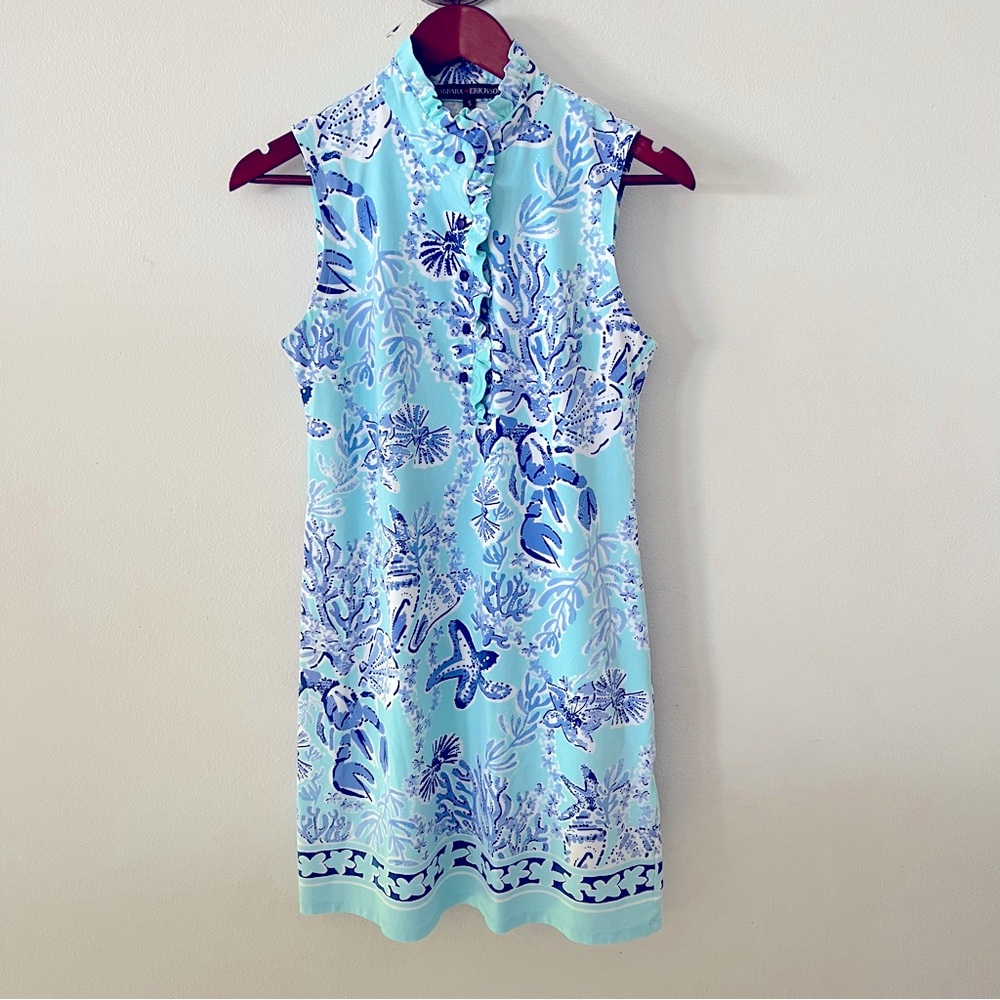 Barbara Erickson Tropical Sleeveless Dress Sz S